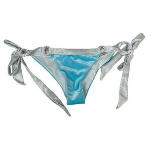 Bahimi NWT Velvet Metallic Ruched Bikini Bottom Size XS